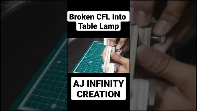 Table lamp from broken CFL