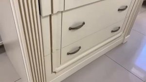 Спальня Валерия с 5 дверным шкафом Бежевый с патиной золото СКФМ.