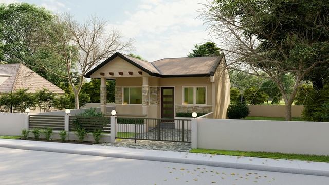 A Simple House Design - 2 Bedroom House (50 Square meters) смотреть онлайн