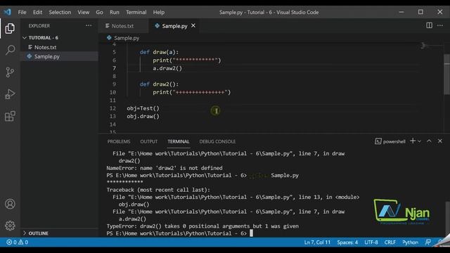 Python | Class | Constructor | Self Global | Basic to Advance | Tamil | Njan channel | Tutorial - 6