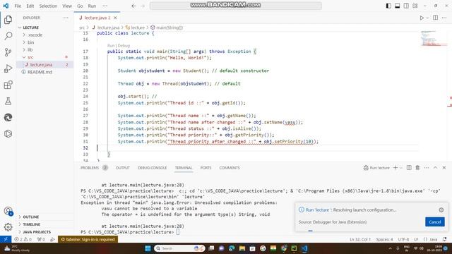 PART3 :: HINDI:: CREATING A THREAD IN JAVA BY IMPLEMENTING RUNNABLE INTERFACE смотреть онлайн