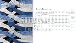 Полоски в кофточке спицами со схемами и описанием Модель 123