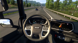 Рейс Гамбург - Мангейм в VR шлеме в Euro Truck Simulator 2.