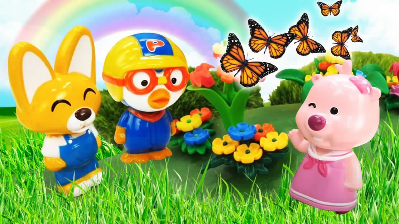 Play toy Pororo at the forest - Learn colors & videos for kids.