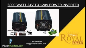 6000 Watt 24V to 120V DC to AC Power Inverter