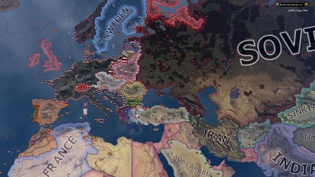 If Italy become Papal state in ww2 - Hoi4 Timelapse смотреть онлайн