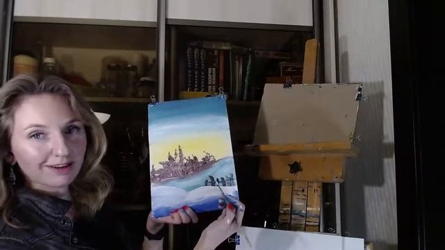 МАРАФОН ПО РИСОВАНИЮ ЗИМНИХ ПЕЙЗАЖЕЙ. День 1 смотреть онлайн