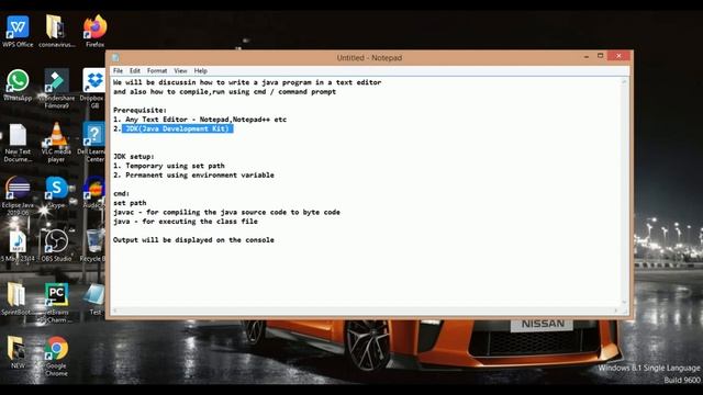 First Java Program | How to or how do I execute a java program using command prompt or cmd