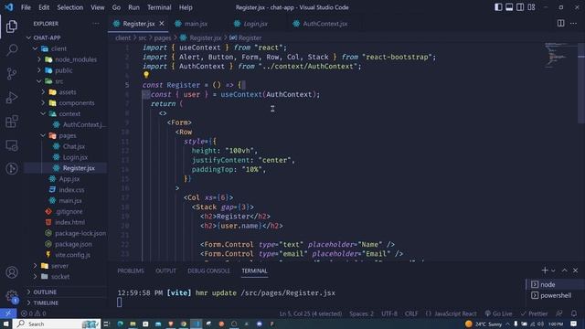 Real-time Chat App - 4 Context API | React, Node.js and Socket.io смотреть онлайн