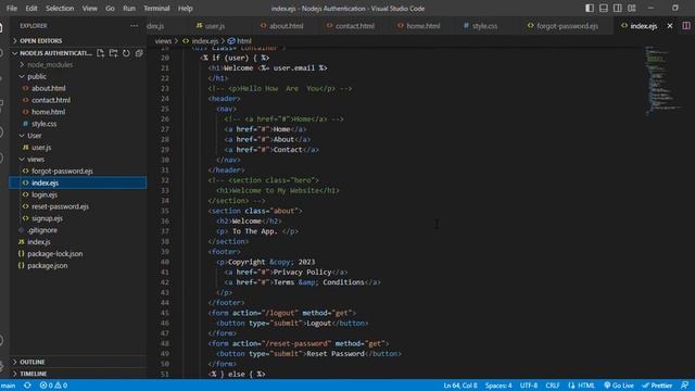 index js   Nodejs Authentication   #project #codingninja