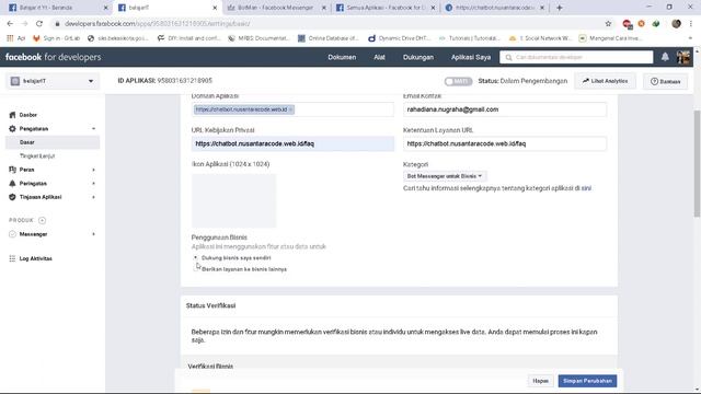 Seri Membuat Chatbot Facebook - #3 Verifikasi Webhook Facebook Bot смотреть онлайн