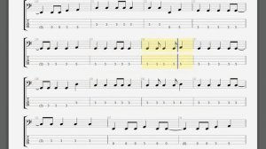 Metallica   Overkill Bass guitar tablature