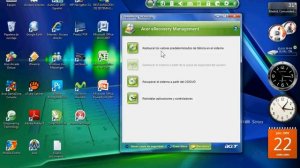 Restauracion de sistema en un portatil Acer aspire 2920z