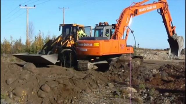 Ljungby L9 Hitachi ZX180 Volvo L50E_погрузчик колесный.mp4
