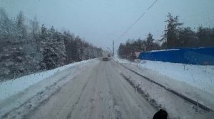 СНЕГОПАД на трассе М7. Коллапс, завалило, не можем выехать со стоянки. Дальнобой по снежной России.