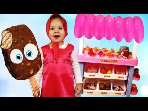 Маша и Медведь МАГАЗИН МОРОЖЕНОГО Маша Продавец Новая Серия для Детей Masha and the Bear for kids