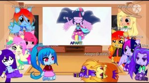 MLP Past Mane 7 Reacts To Future|| Equestria Girls || Rainbow Rocks || Part - 5