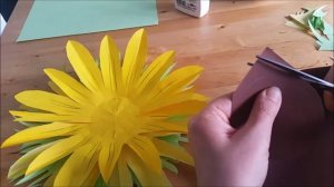 Цветы из бумаги своими руками. Подсолнечник / подсолнух бумажный