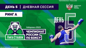 Чемпионат России по боксу среди мужчин 19-40 лет. Дневная сессия. Ринг "А". Хабаровск. День 5.