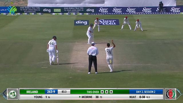 Day 2 Highlights, Zia 5/64, Hashmat 53*, Gurbaz 23* | Only Test | Ireland Tour of Afghanistan | ACB
