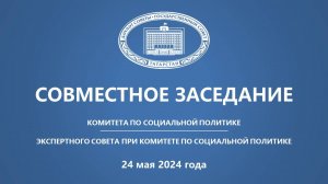 24.05.2024 Заседание Комитета ГС РТ по социальной политике