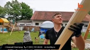Сборка бани бочки за один день. Весь процес за 2 минуты.
