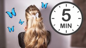 САМАЯ ПРОСТАЯ И БЫСТРАЯ ПРИЧЕСКА С КРАБИКОМ  Very fast & easy claw clip hairstyle