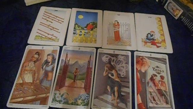 Значение карт Таро. Восьмерка жезлов, восьмерка кубков, восьмерка мечей, восьмерка денариев.