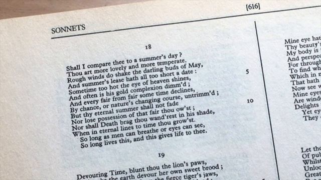 Poetry reading: Shakespeare Sonnet 18