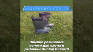 Зимние резиновые термосапоги для охоты и рыбалки Dunlop Blizzard