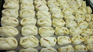 Манты с тыквой и фаршем