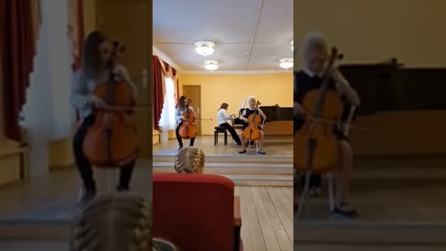 Выступление на фестивале виолончельной музыки дуета виолончелистов - Соловьёв.Марии и Стан.Светы