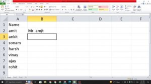 Excel में Name के आगे Mr. कैसे लगाये  |  CONCATENATE And PROPER Formula in Excel