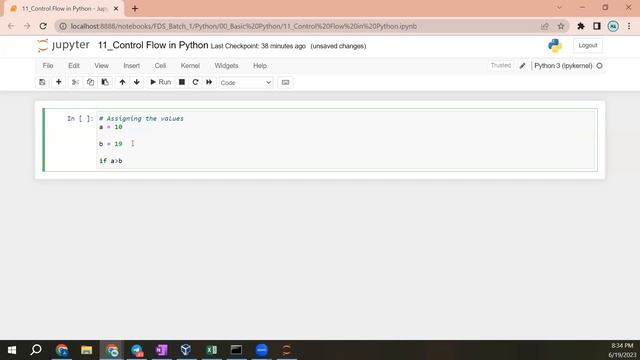 Session 11 | Python Control Flow Statements |  Python | Full Stack Data Science