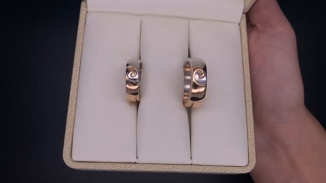 Обручальные кольца из красного и белого золота 585 пробы. смотреть онлайн
