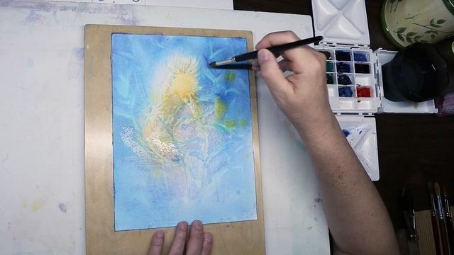 Чертополох акварелью смотреть онлайн