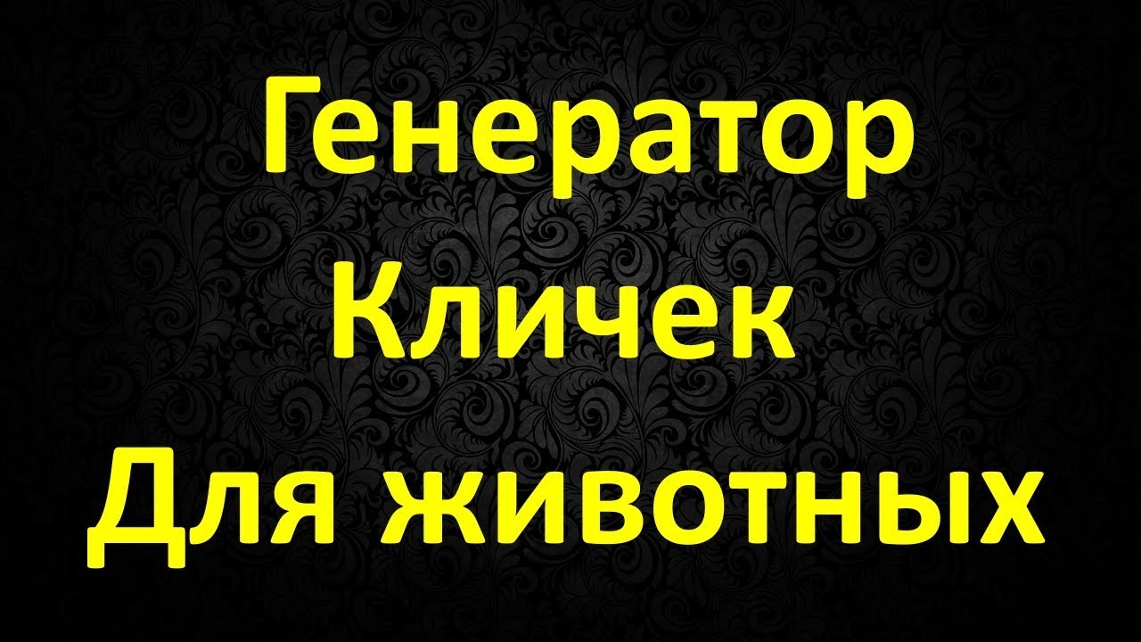 Генератор Кличек для Животных