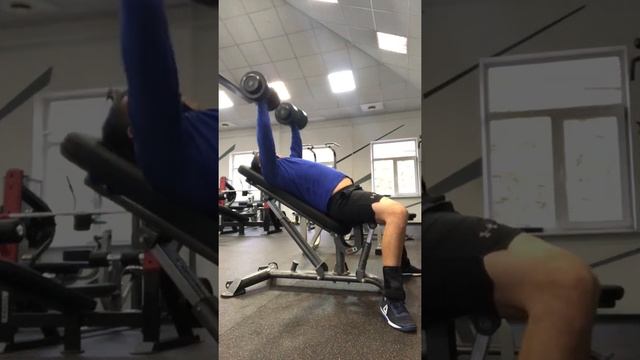 07.10.19 тренировка 33 жим гантелей на наклонной скамье смотреть онлайн