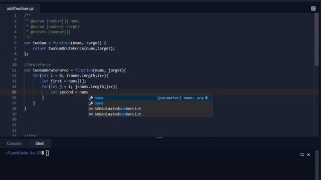 Leetcode Two Sum Javascript