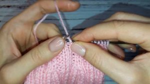 Сокращение 4 петель для резинки 2*2. Реглан снизу вверх