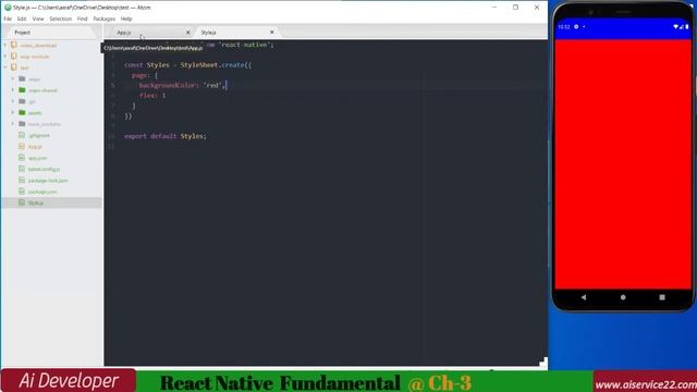 #Ch-3 React Native  #react #reactnative #react #androidstudio