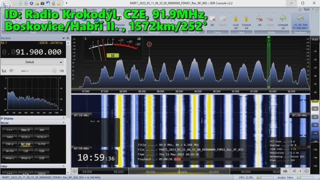 11.05.2023 07:58UTC, [Es], Radio Krokodýl, Чехия, 91.9МГц, 1572км