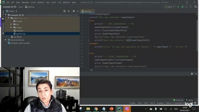 Python –input function - Read data from user and handling conversion/casting issues (try/except)