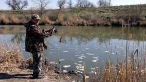 Рыбалка. Крупный карась на донку с кормушкой