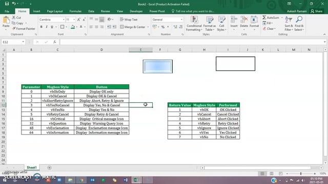 Excel VBA Beginner - 3 (Msgbox Tutorial)