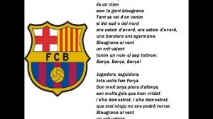 BARCELONA-BARCA HYMN with lyrics