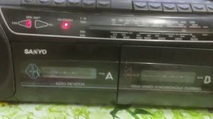Капсула времени. Магнитола Sanyo MW738K, сделано в Японии. Первое включение.
