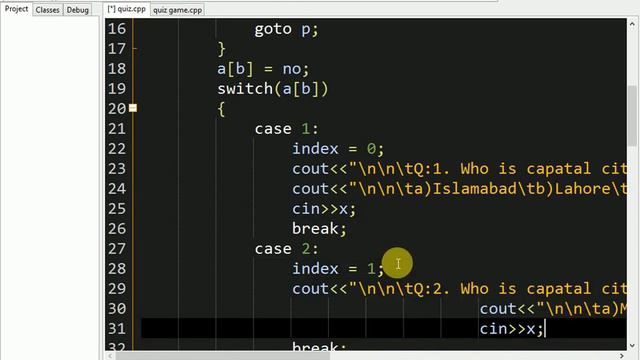 Quiz Game Project In C++ Projects With Source Code C++ Mini Projects For Beginners C++ Projects OOP