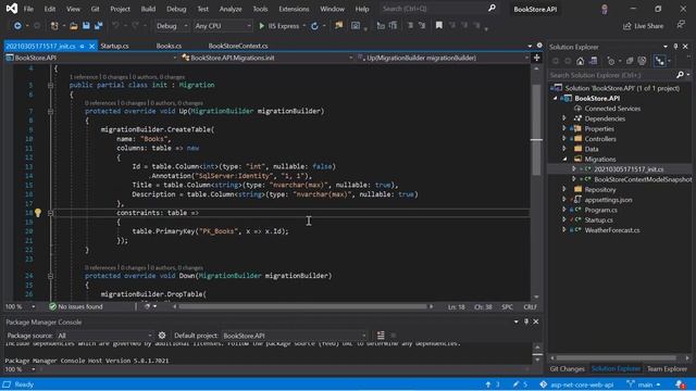Generate SQL Server database using Entity Framework Core migrations | ASP.NET Core Web API Tutorial