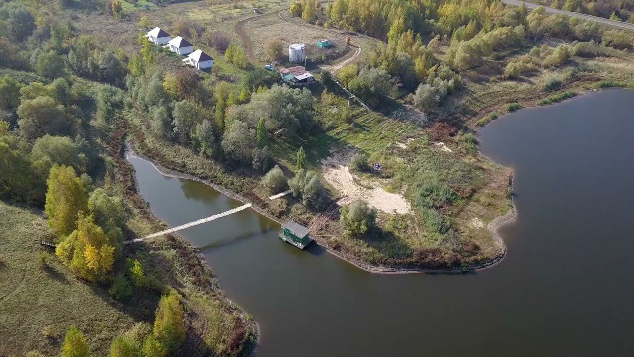 Пруд села Теплое аэросъемка